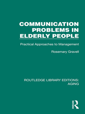 cover image of Communication Problems in Elderly People